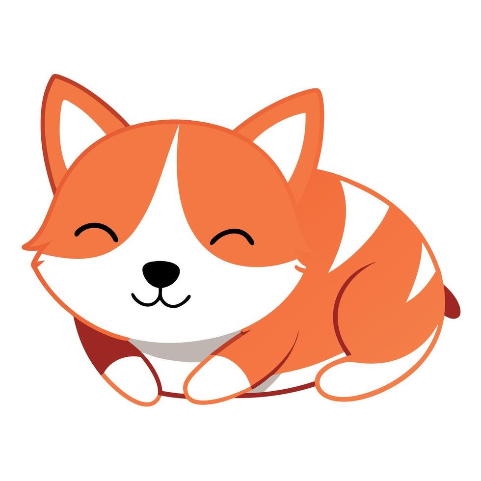 Dalmador dog sleeps kawaii vector