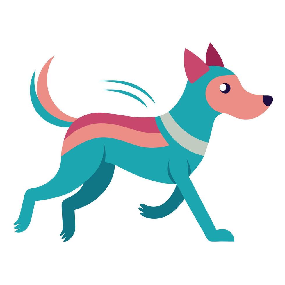 Dalmador dog runs kawaii vector