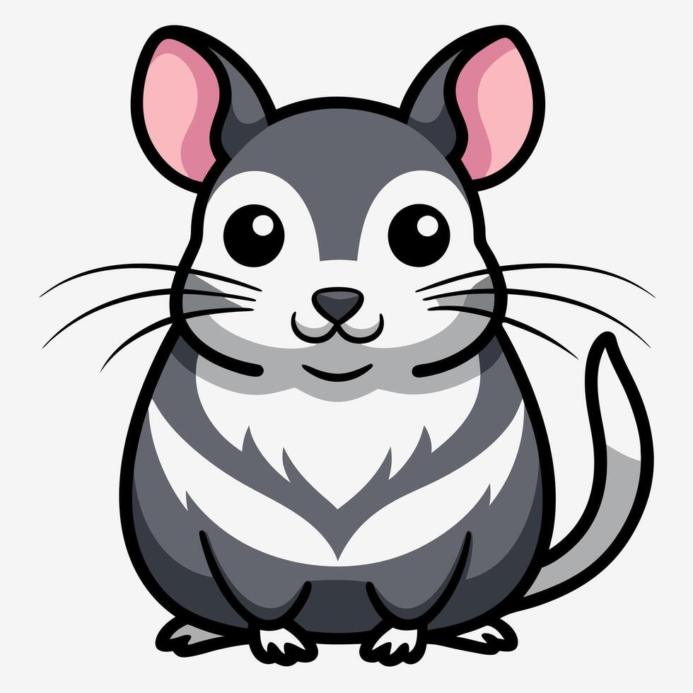 Degu mouse laughs kawaii vector