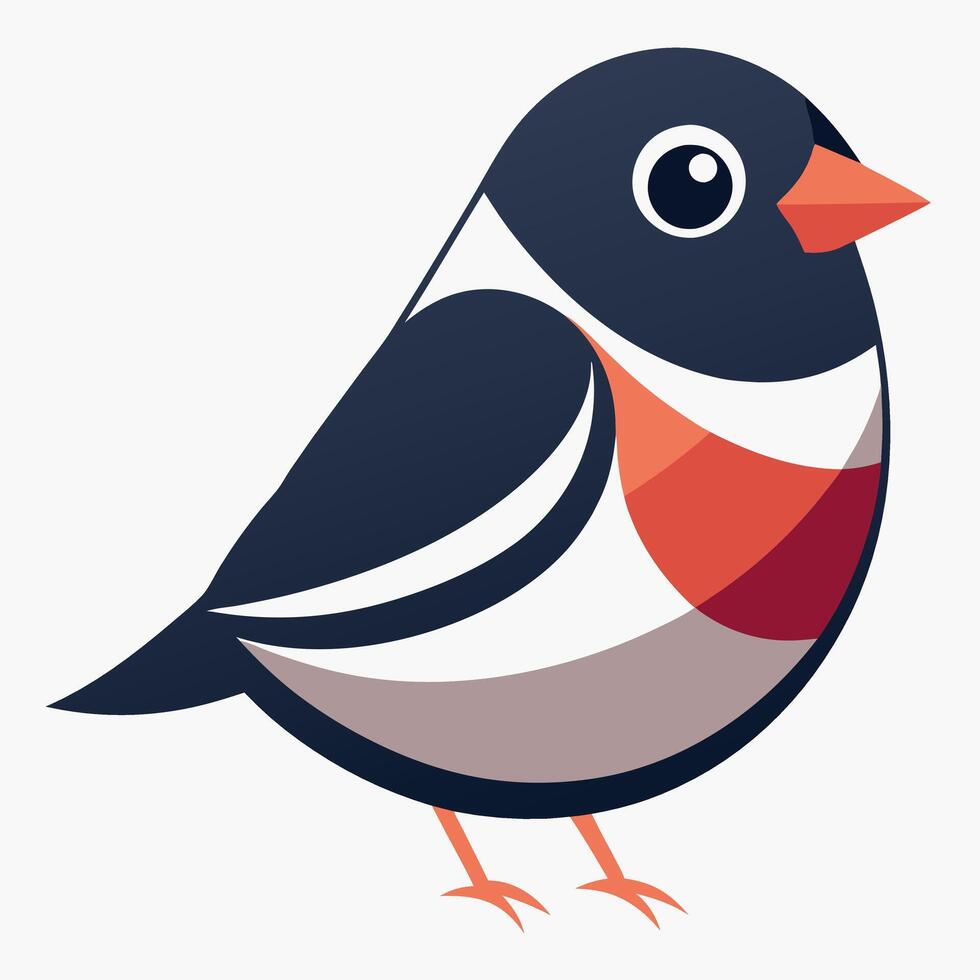 Dark-Eyed Junco bird laughs kawaii vector