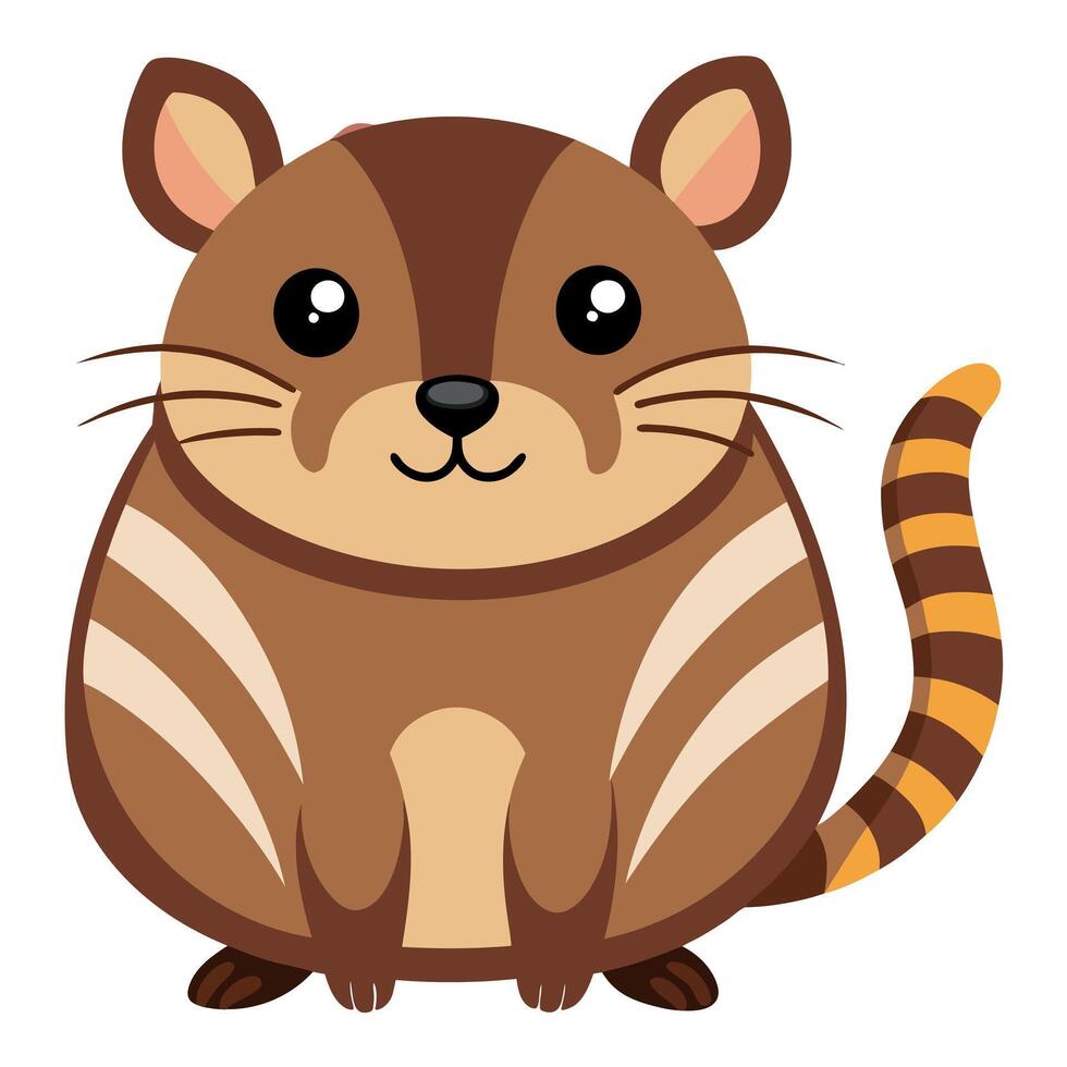 Dassie Rat mouse walks kawaii vector