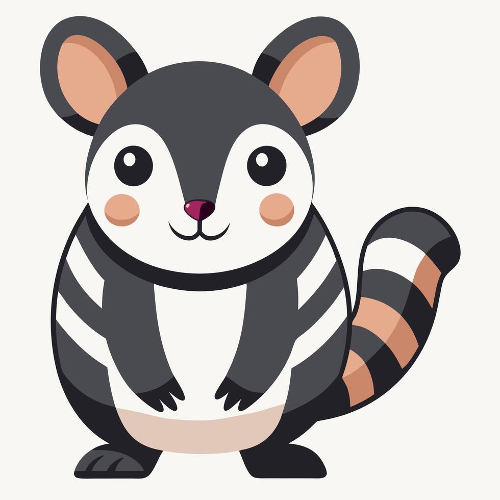 Dibbler rodent stands kawaii vector