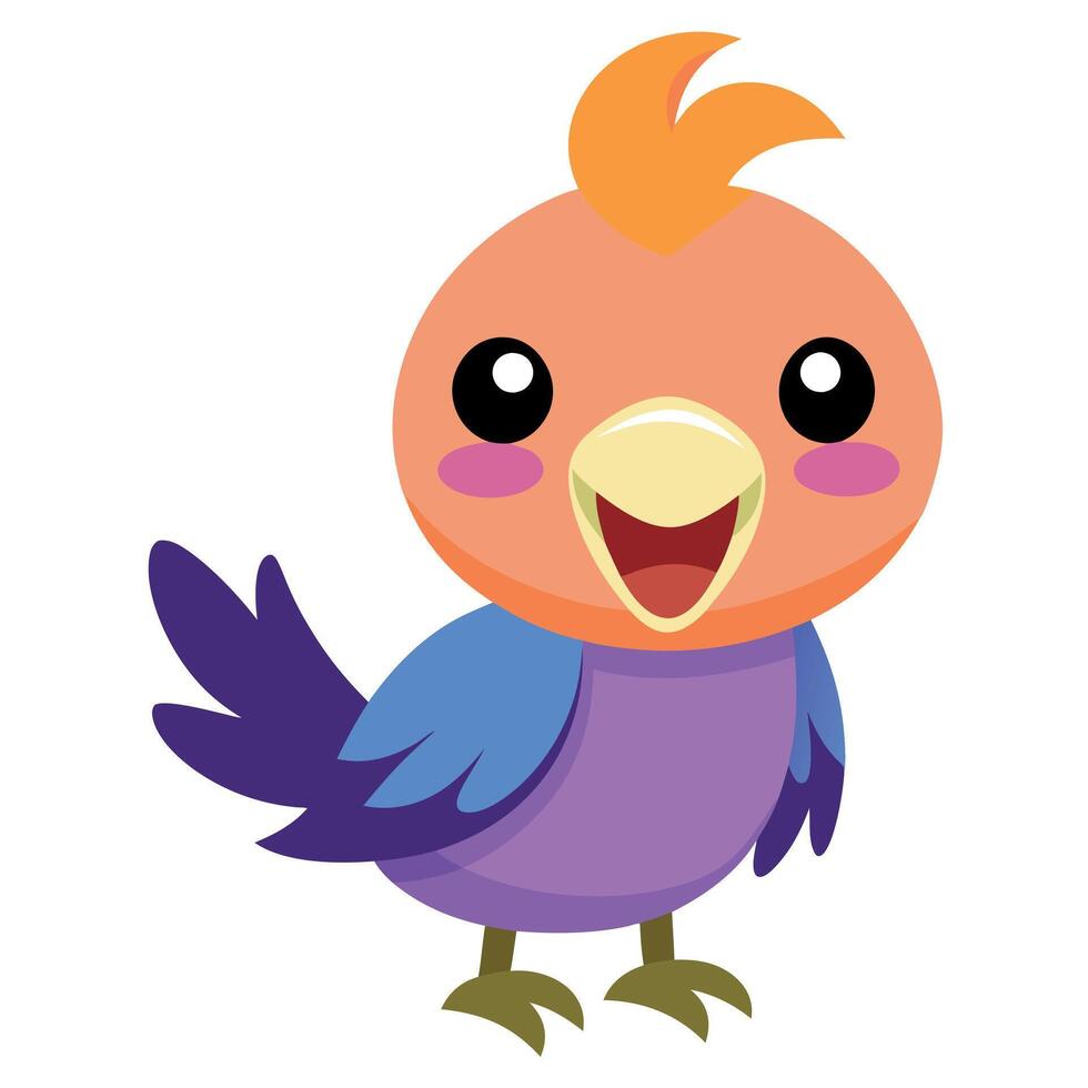 Dodo bird smiles kawaii vector