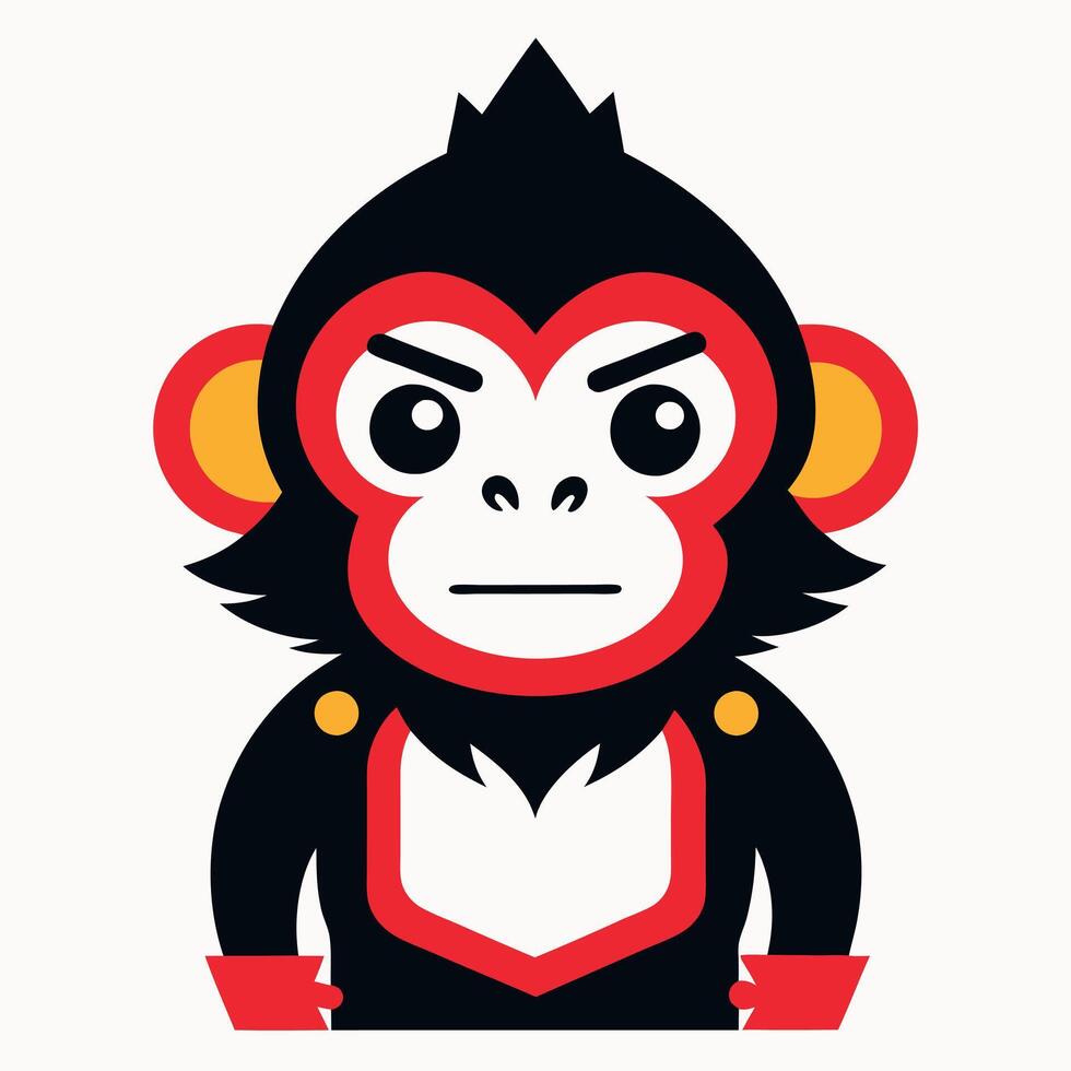 De Brazzas Monkey dancing kawaii vector
