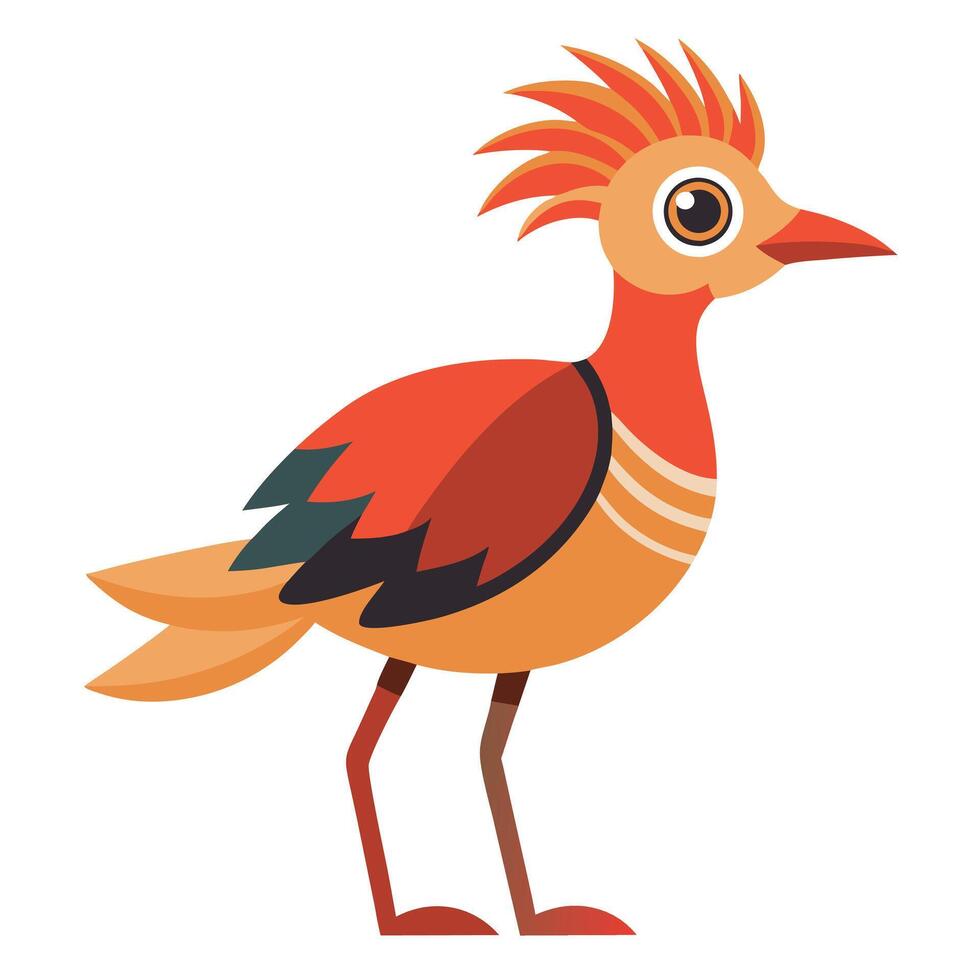 Dikkop bird sits kawaii vector
