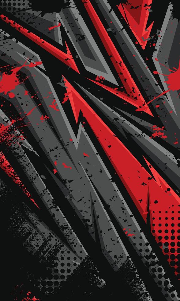 Abstract geometric wallpaper grunge brush strokes. Sports jersey fabric sublimation print design vector