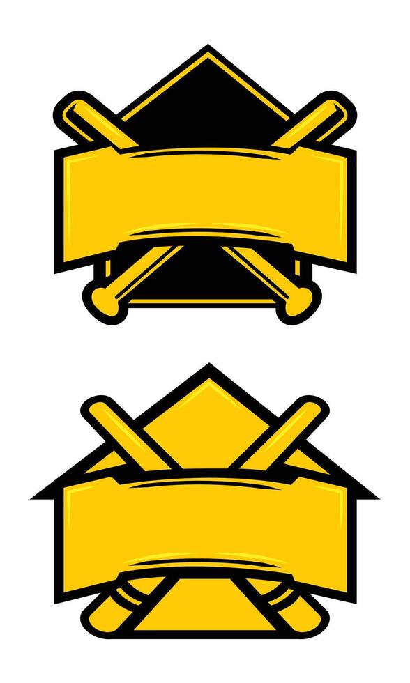 Blank badge logo for baseball team vector