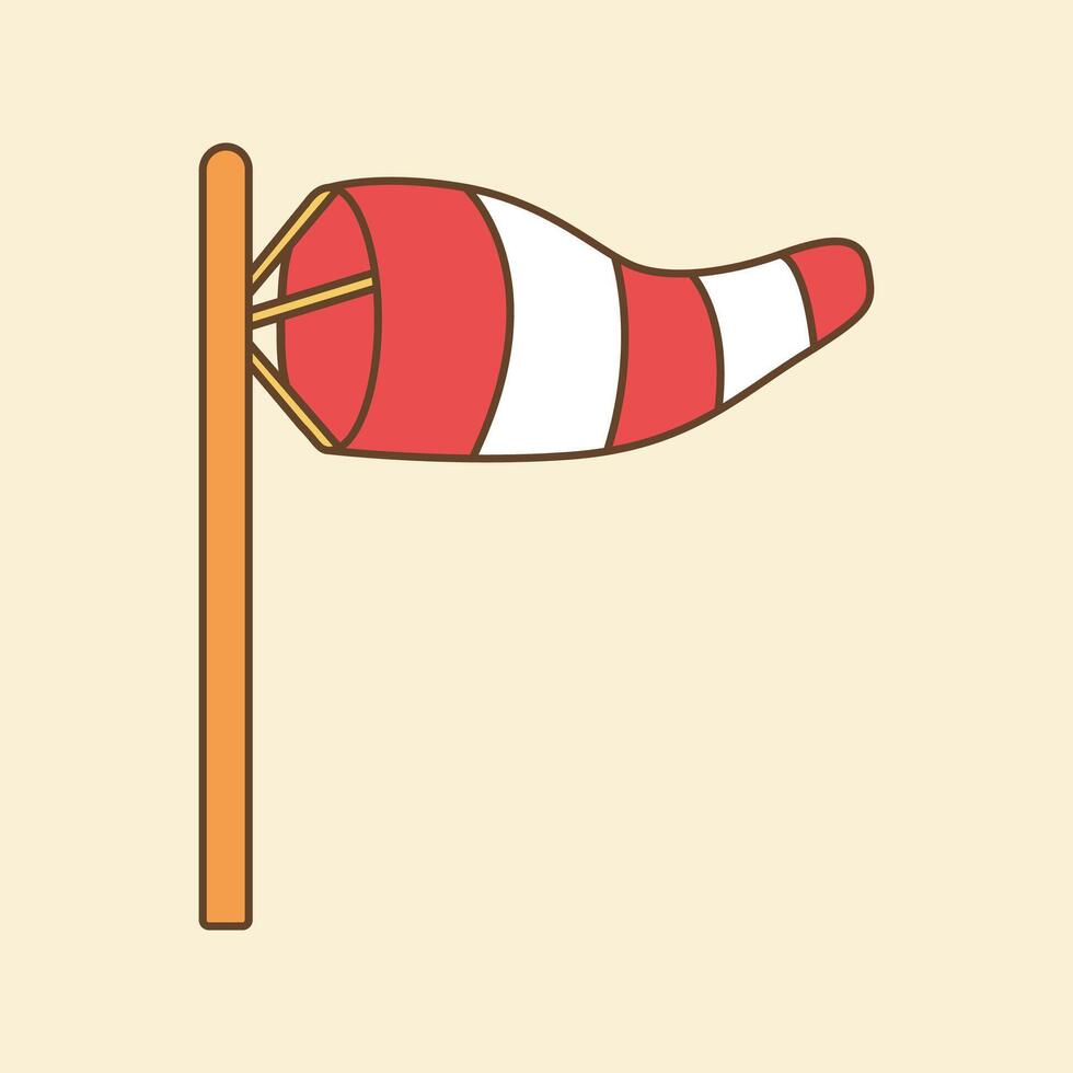 Windsock Flat Design Clipart vector