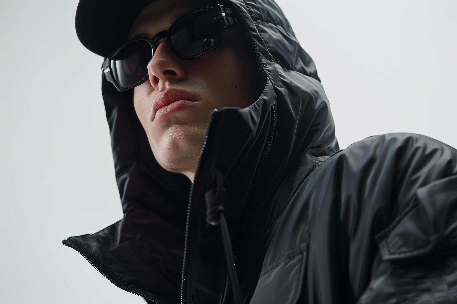 Stylish male model in Arctic White Lightweight Jacket captured in a lifestyle portrait emphasizing contemporary and versatile Males fashion choices photo