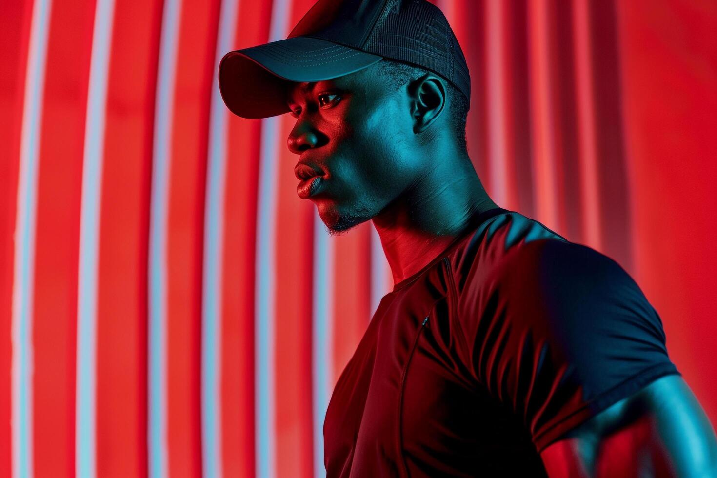gym wear with face lines and a dynamic background Highlighting athletic aesthetics and modern design with stylish appeal photo