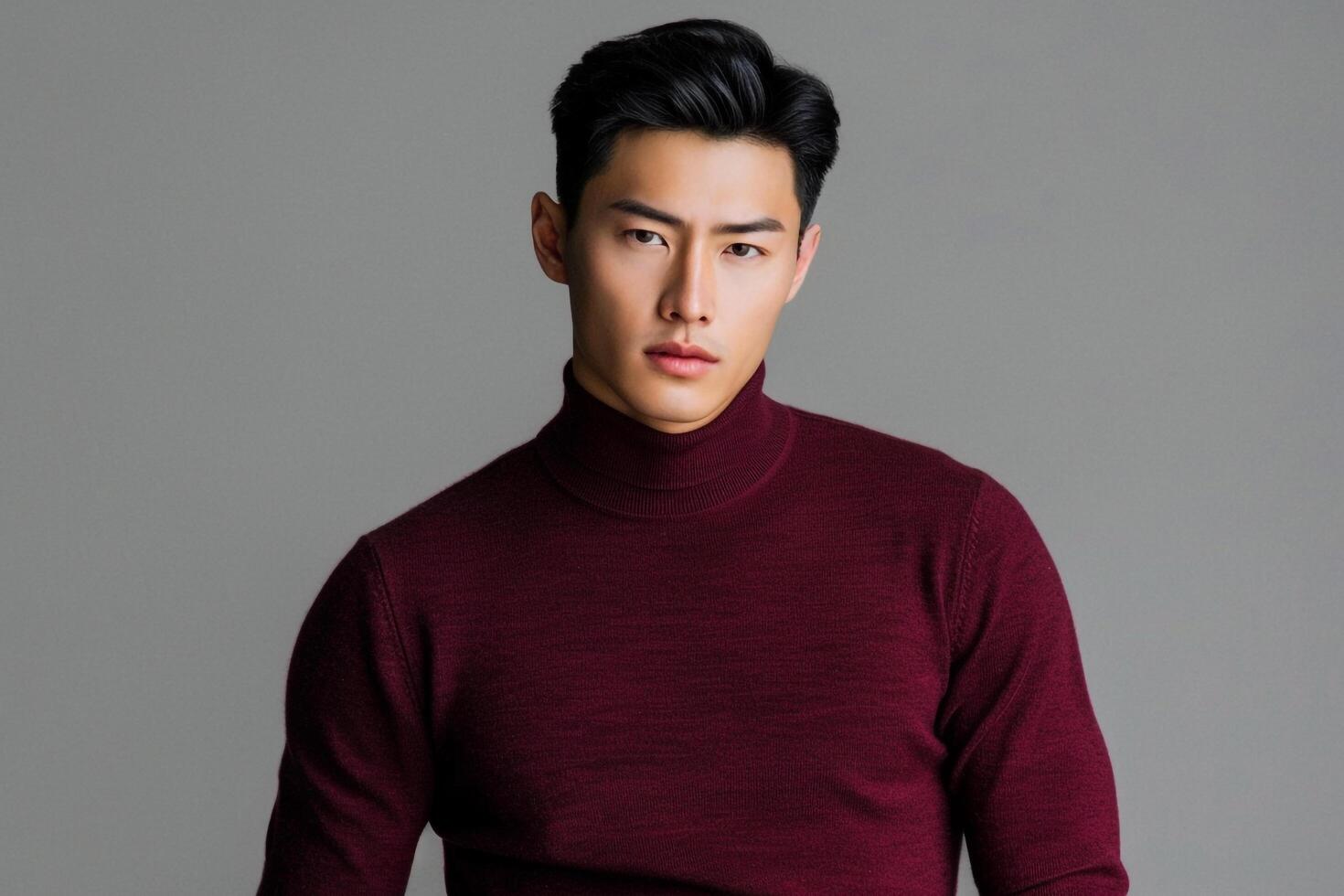 Maroon pullover with Cloth Background Classic Costume and Lifestyle Fashion Look photo