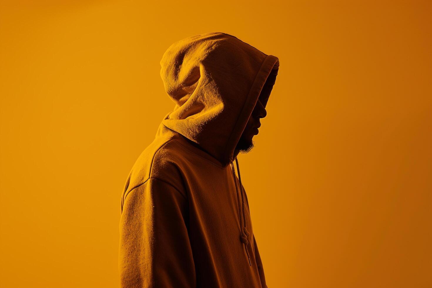 Background with Hoodie Clad Male Bright energetic Lifestyle portrait Featuring Bold Contemporary Fashion Trends photo
