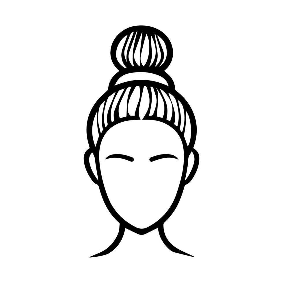 Hair Loss icon or modern line symbol. line art and icon design with bold outline. Black and white Pixel Perfect minimalistic symbol isolated white background. Silhouette simple thin sign vector