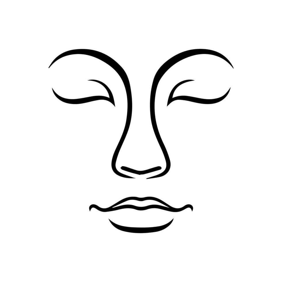 Nose icon or modern line symbol. line art and icon design with bold outline. Black and white Pixel Perfect minimalistic symbol isolated white background. Silhouette simple thin sign vector