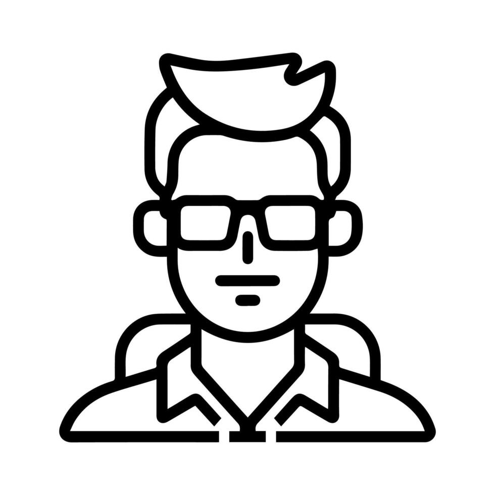 Driver icon or modern line symbol. line art and icon design with bold outline. Black and white Pixel Perfect minimalistic symbol isolated white background. Silhouette simple thin sign vector