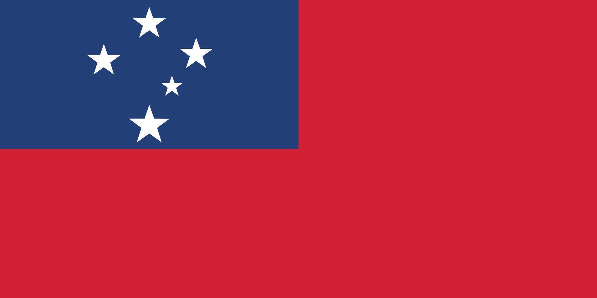 The flag of Samoa vector