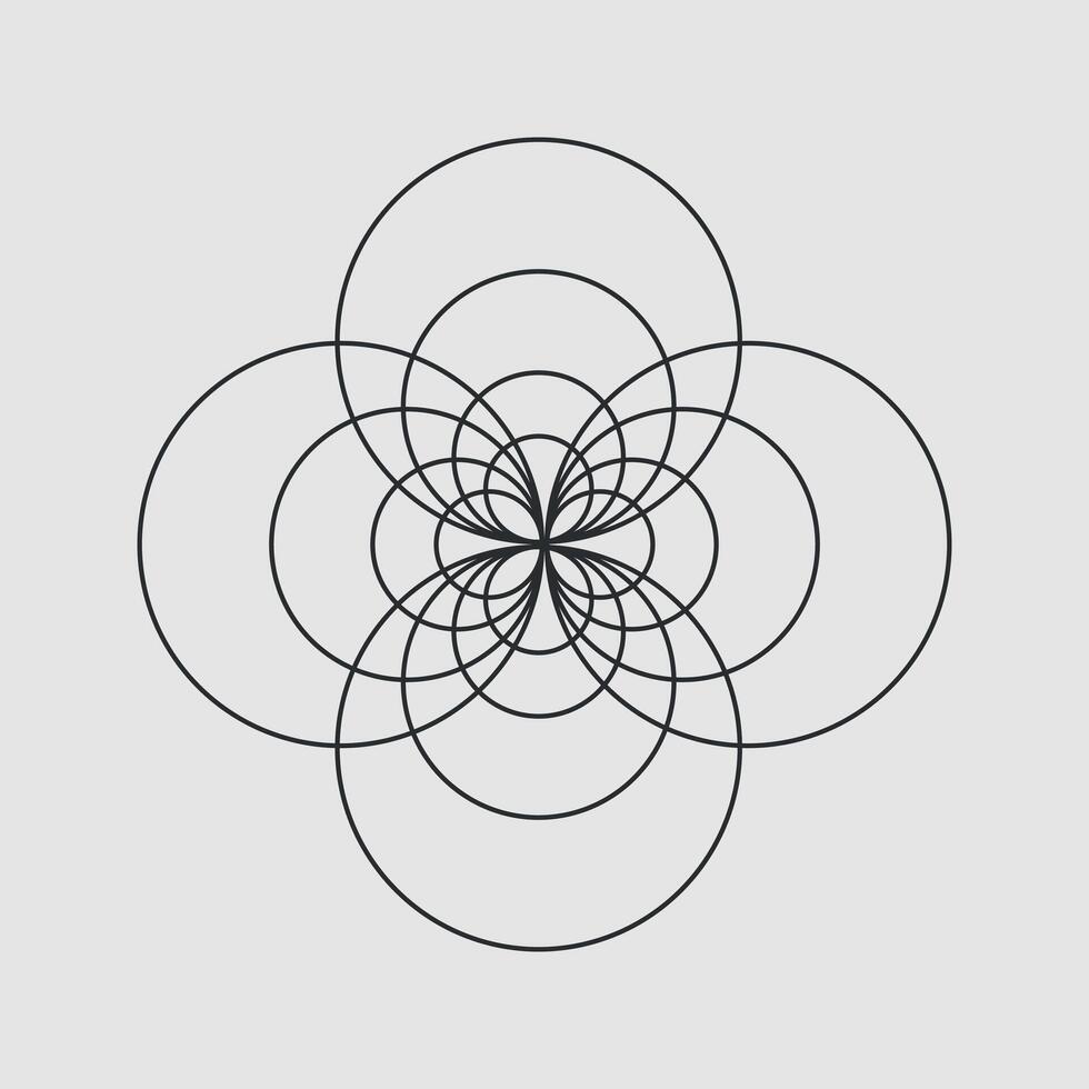 Abstract circles shape, overlapping vector