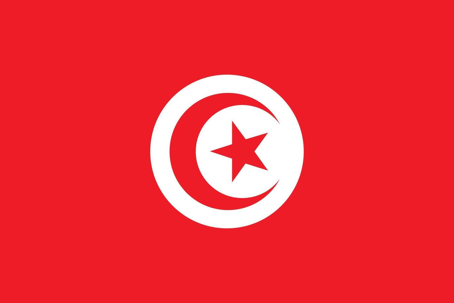 The flag of Tunisia vector