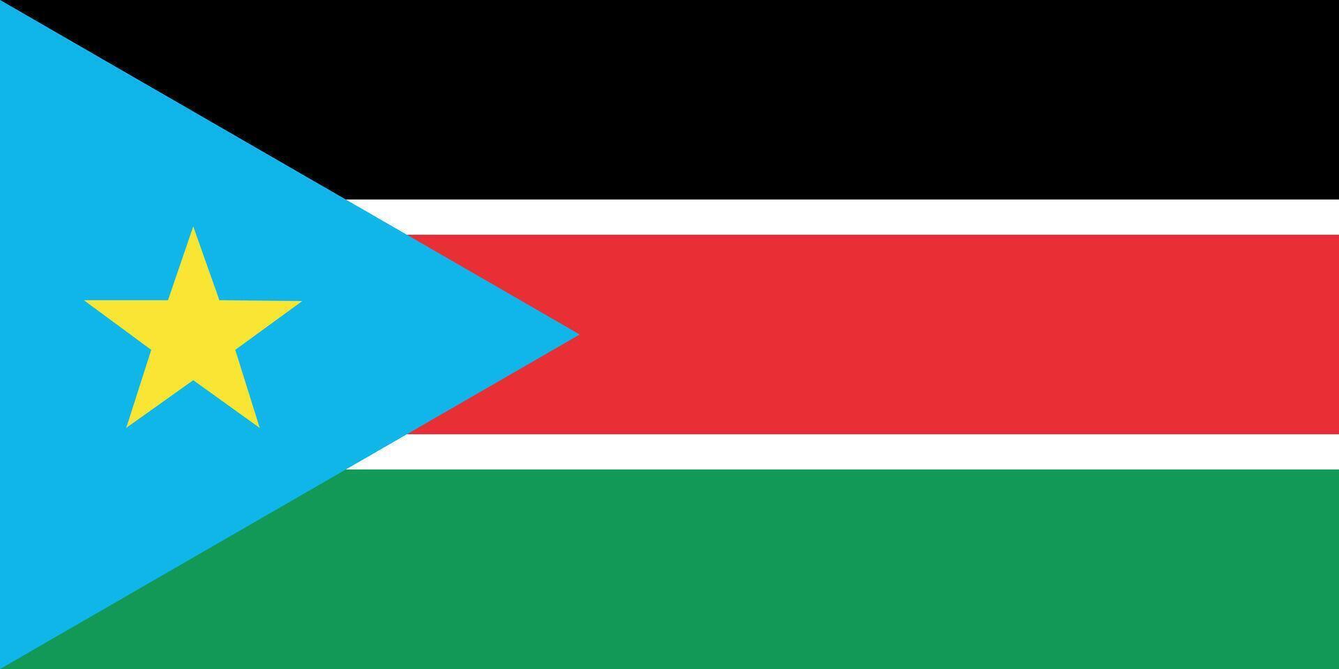 The flag of South Sudan vector