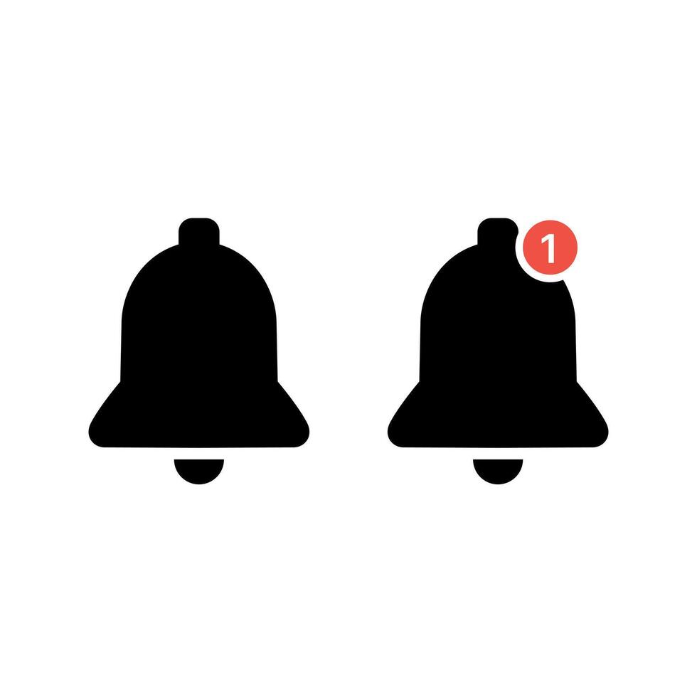 Notification bell icon vector