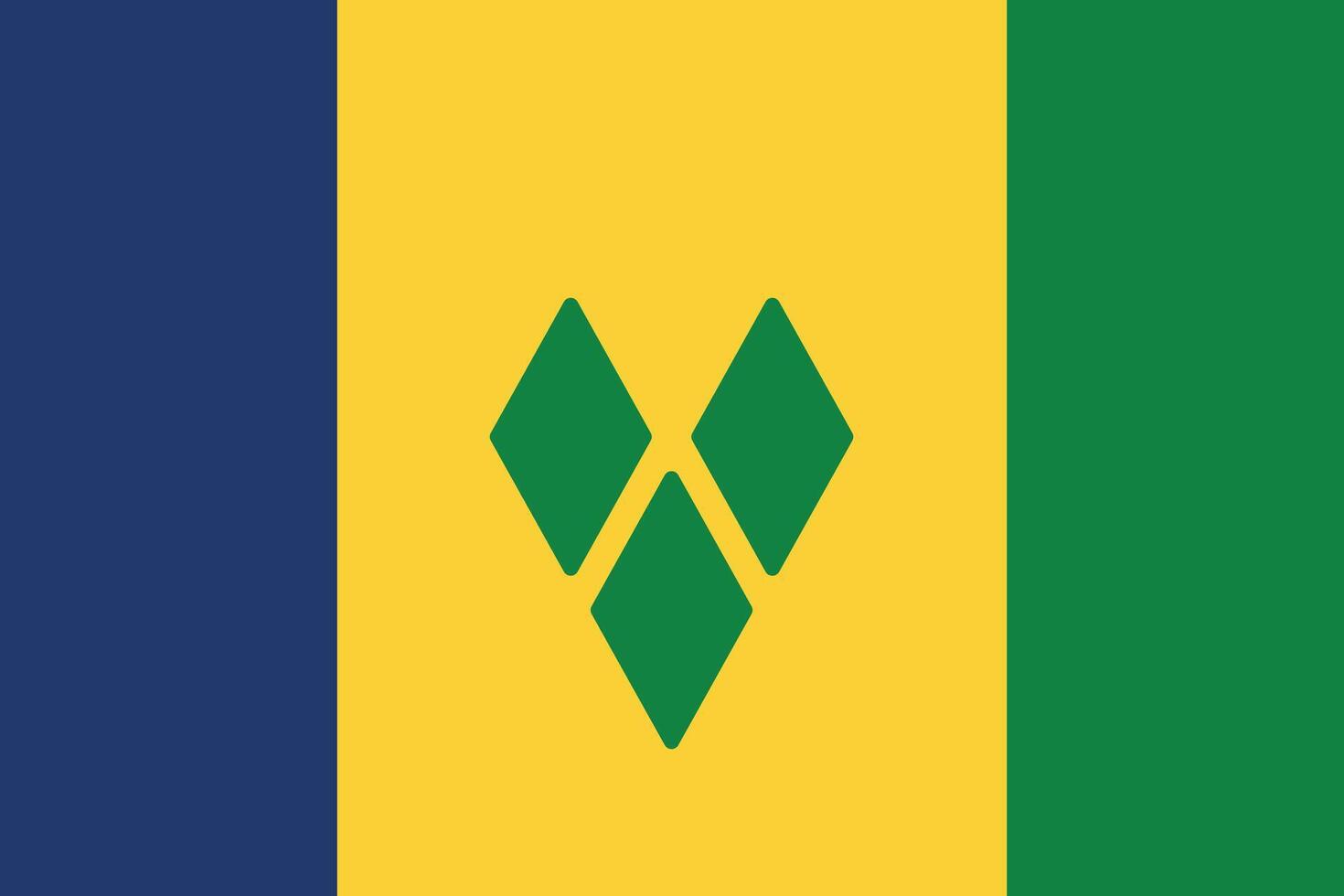 The flag of St. Vincent Grenadines vector