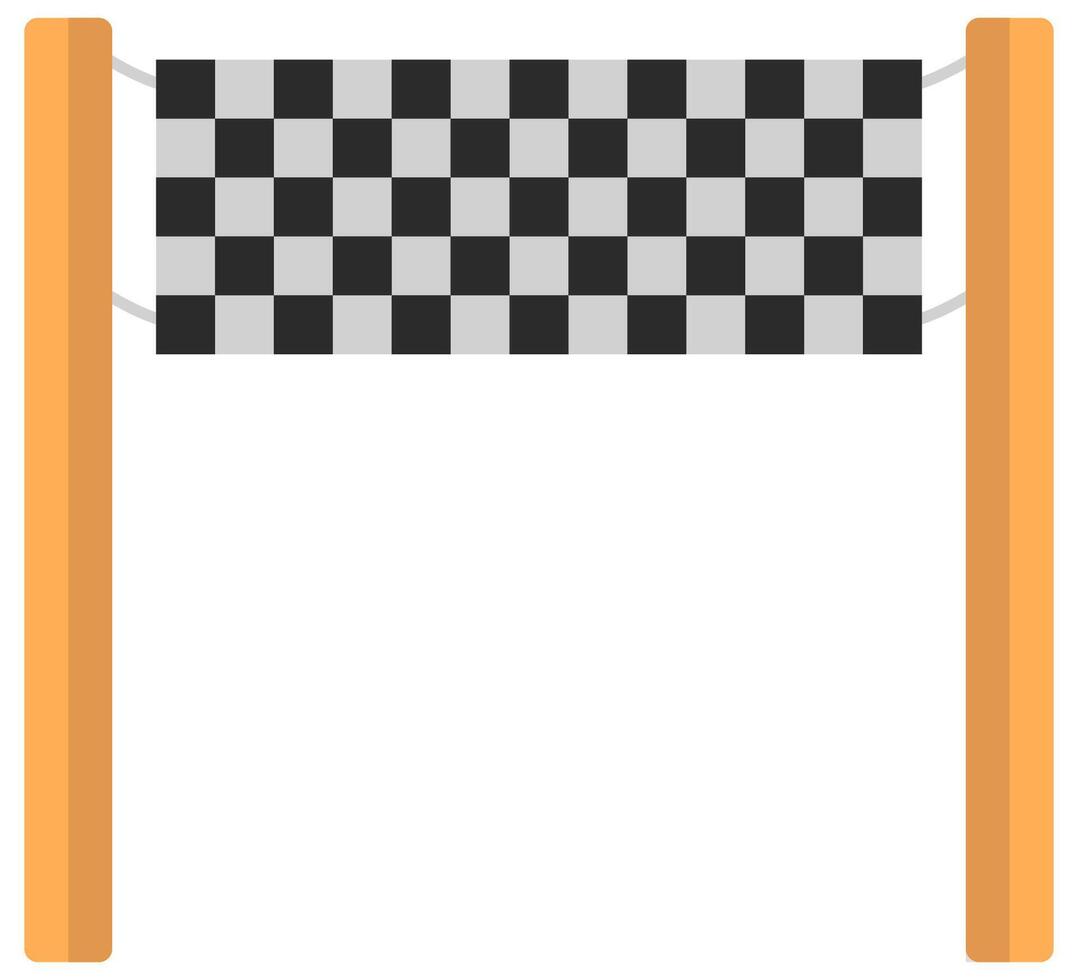 Flat illustration of finish line isolated on white background. vector