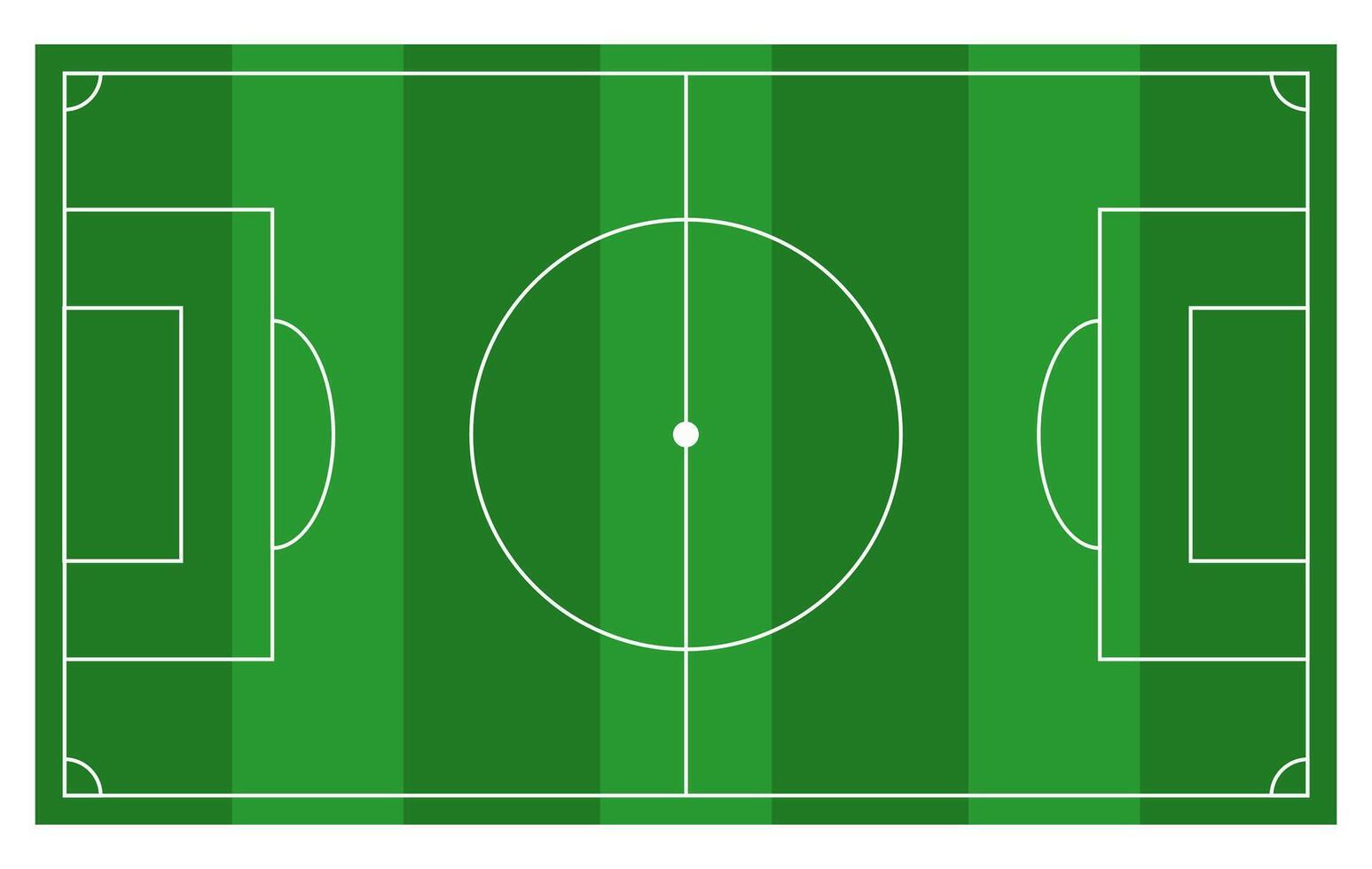 Soccer field in flat style isolated on white background. vector