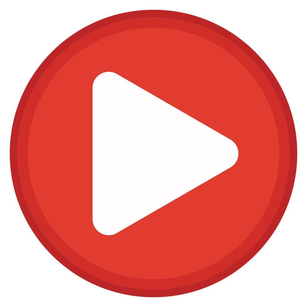 Play button icon isolated on white background. vector