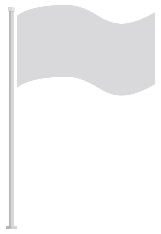 White flag flat icon isolated on white background. vector