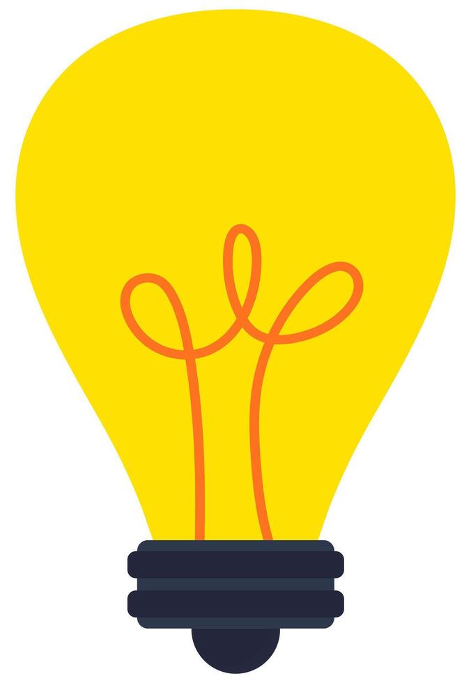 Light bulb icon cartoon isolated on white background. vector