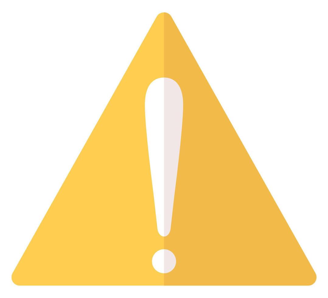 Caution icon isolated on white background. vector