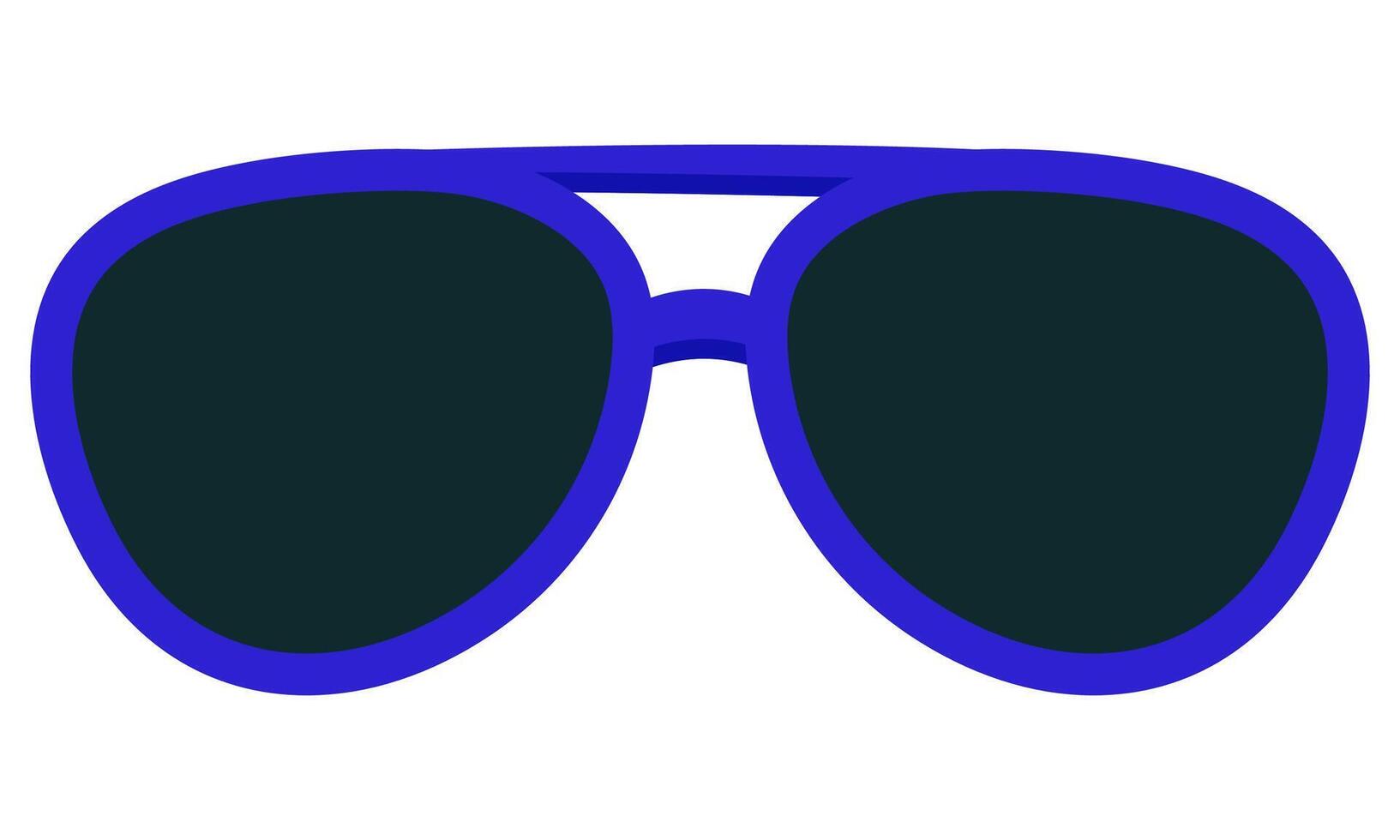 Blue sunglasses isolated on white background. vector