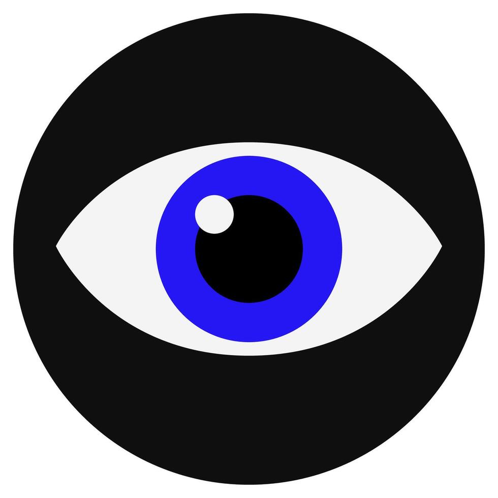 Eye icon isolated on white background. vector