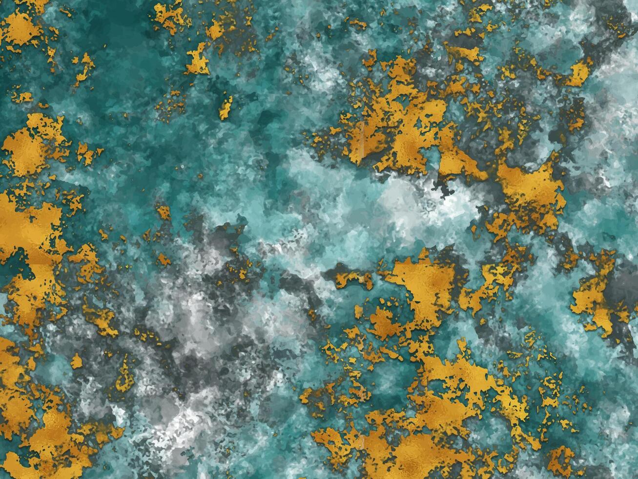 dark green and gold texture watercolor background vector