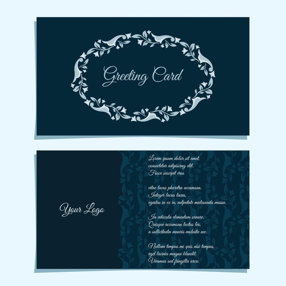elegant greeting card design template vector