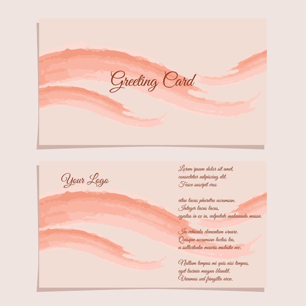abstract and soft color greeting card design vector