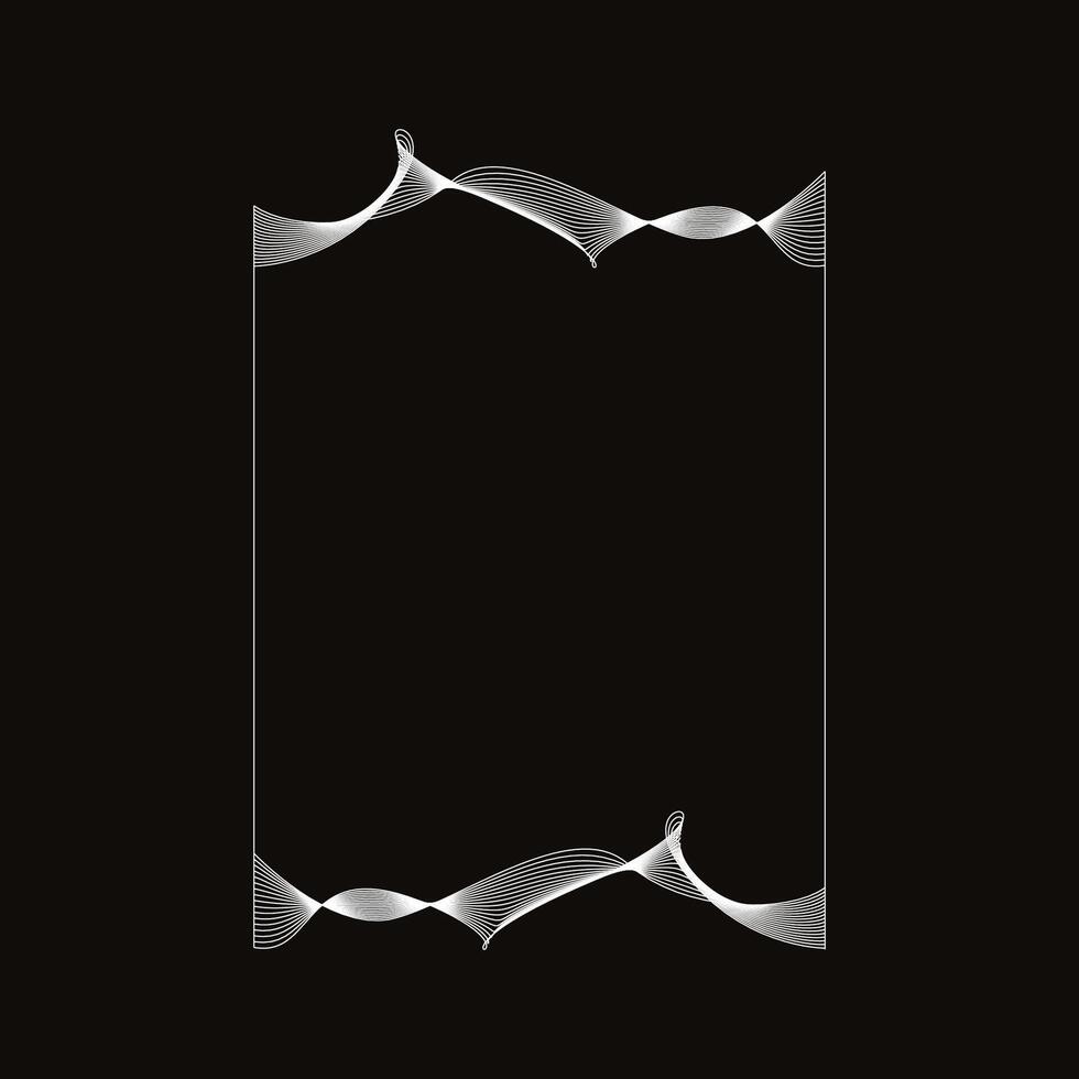 abstract white wireframe on black background vector