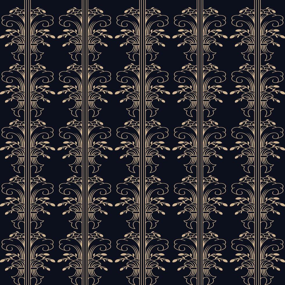 VINTAGE AND LUXURY SEAMLESS PATTERN vector