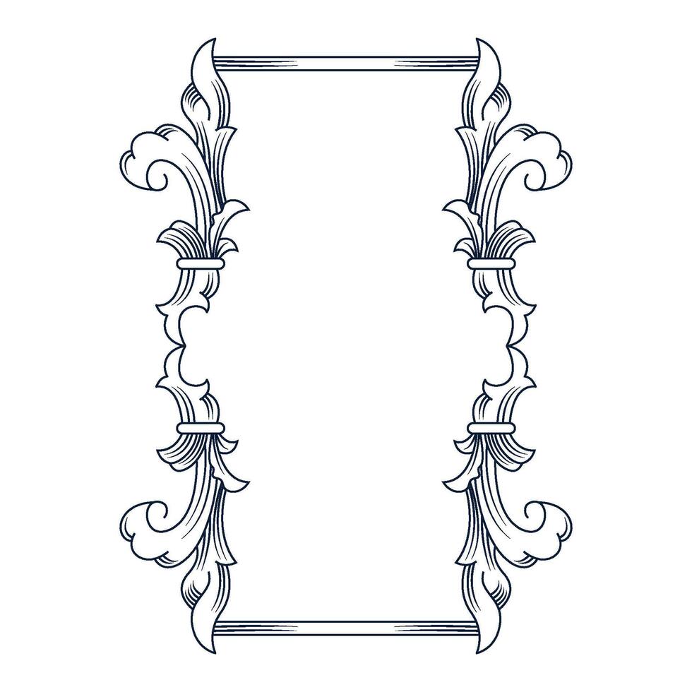 ornamental frame art vector