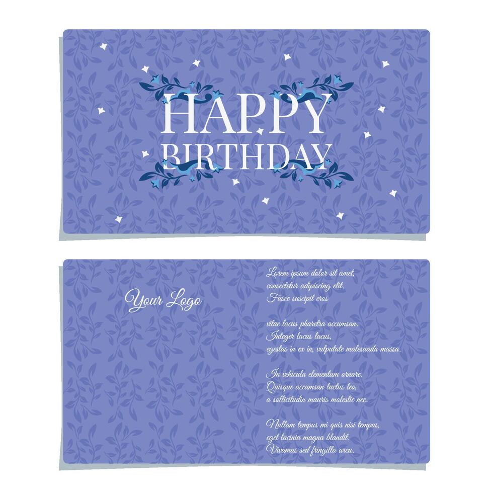 happy birth day card design template vector