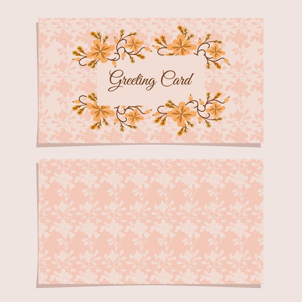 vintage and soft color of greeting card design vector
