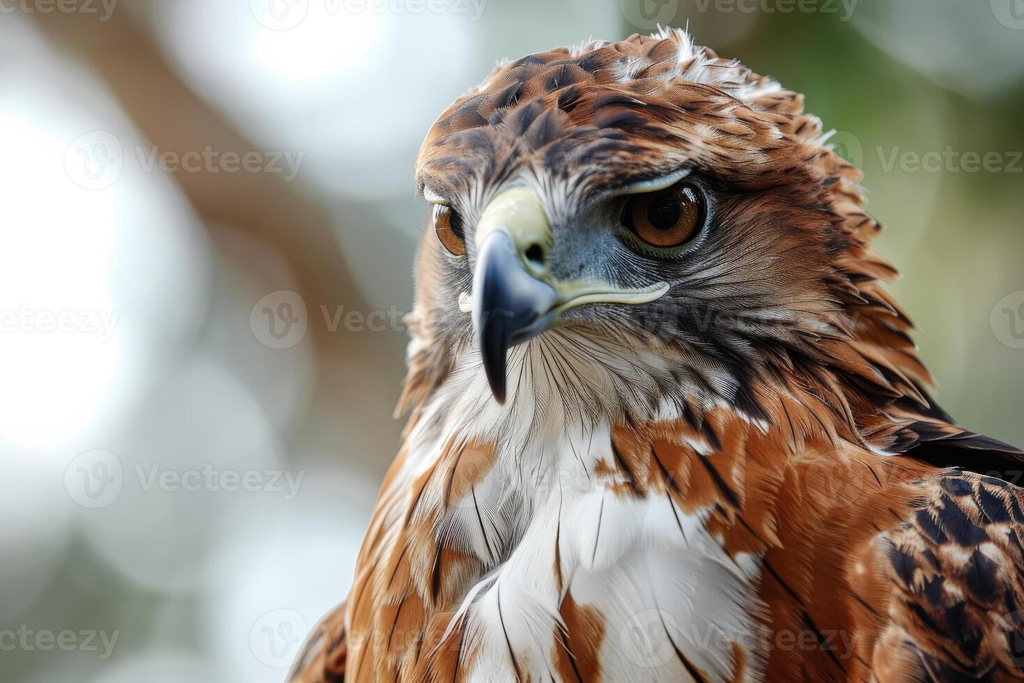 javanese hawk Eagle bird in the natural habitat photo