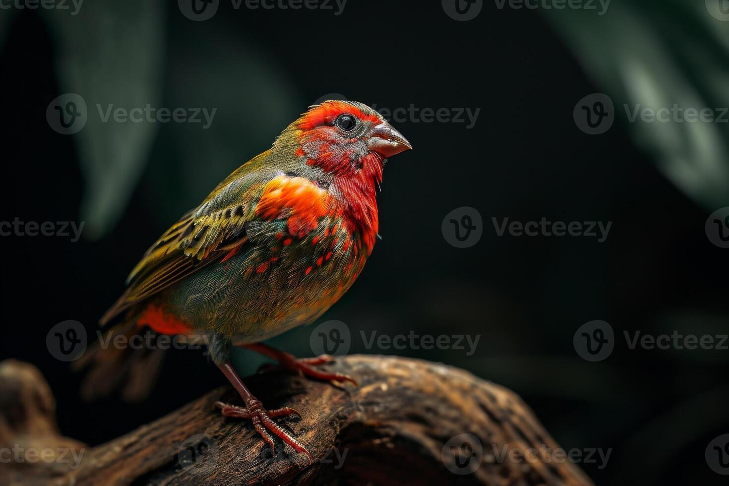 finch bird standing in the natural habitat photo