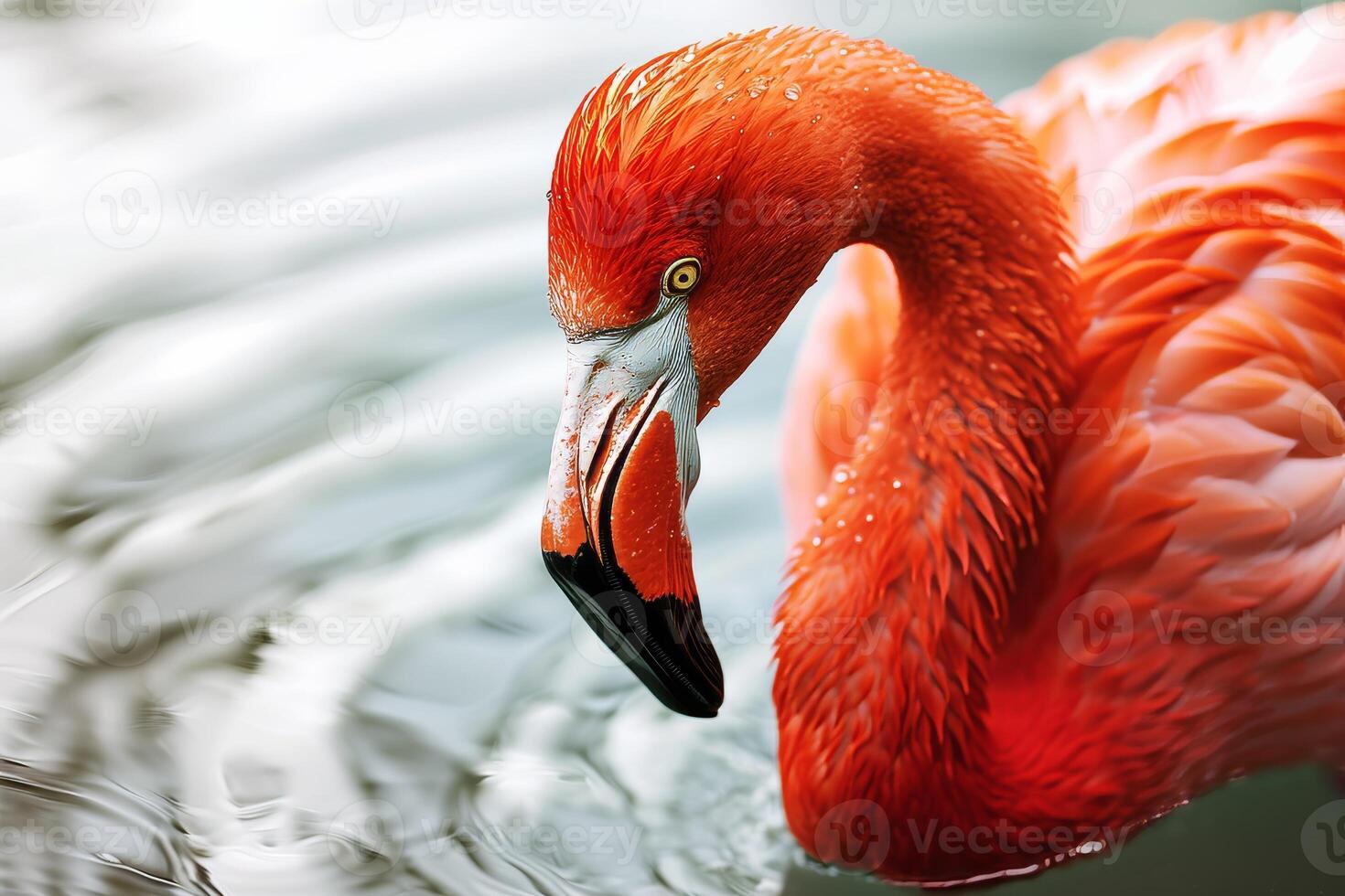 James flamingo in the natural habitat photo
