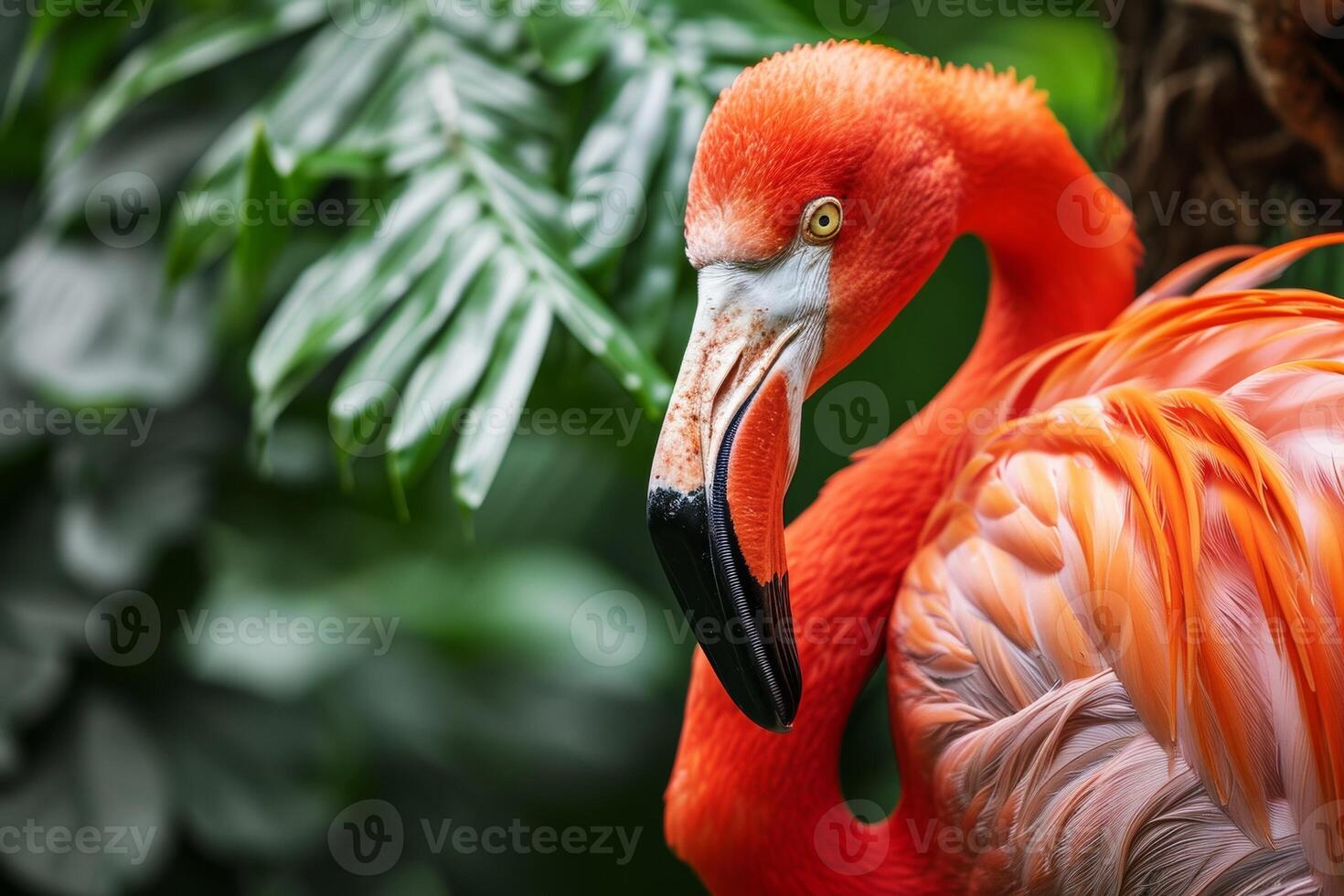 Caribbean Flamingo in the natural habitat photo