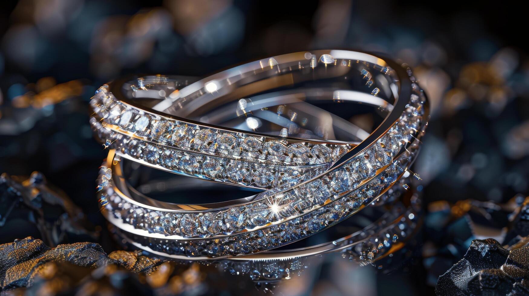 Elegant Gold Wedding Rings Displayed on Vintage Book With Soft Lighting photo
