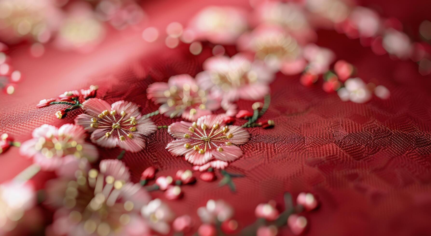 Vibrant Floral Patterns on Fabric Rolls Displayed in Craft Store photo