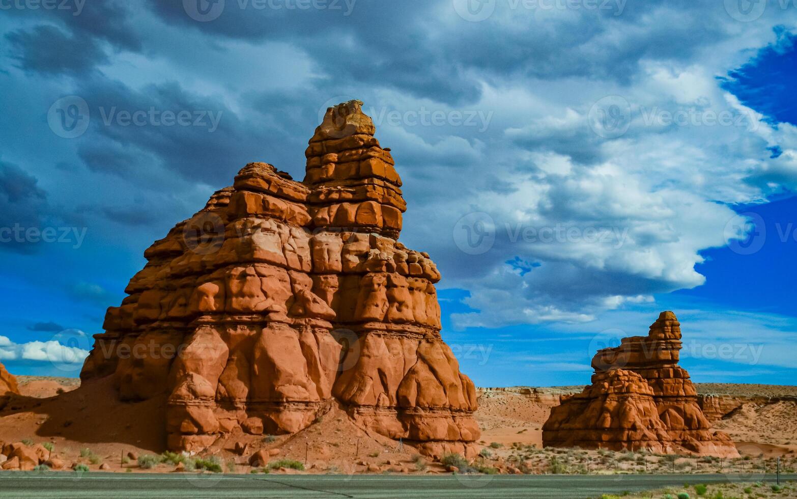 Layered geological formations of red rocks in Canyonlands National Park is in Utah near Moab. photo