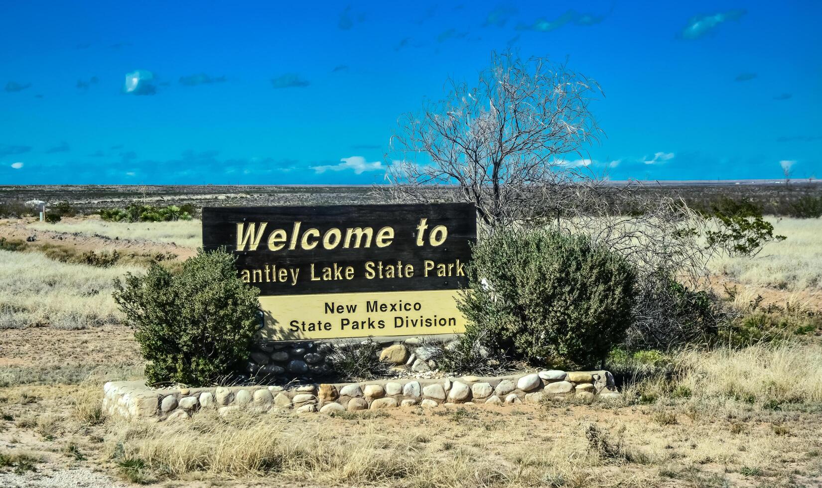 NEW MEXICO, USA - NOVEMBER 21, 2019 Information sign in Brantley Lake State Park in New Mexico, USA photo