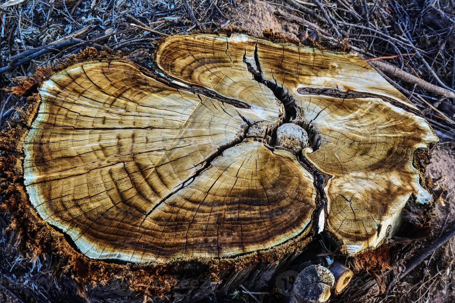 Brown Tree Trunk Slice, New Mexico photo
